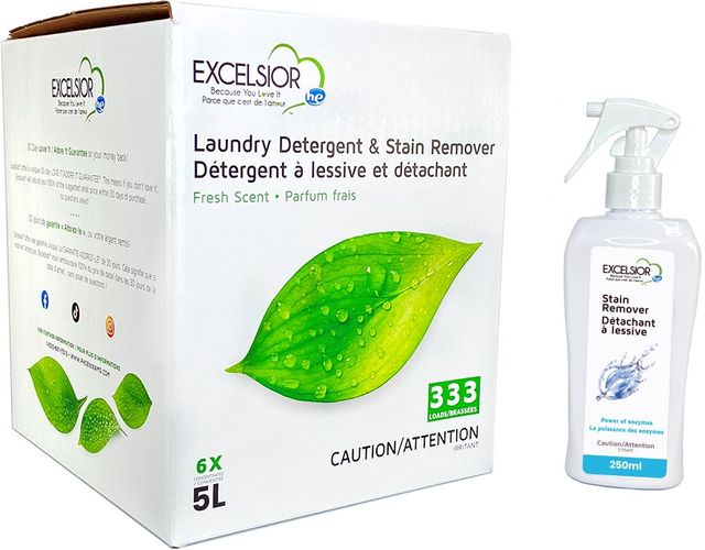 Excelsior® HE 5L Fresh Scent Laundry Detergent and Stain Remover Set-0