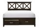 Bernards Nova II 3-Piece Cherry Queen X Storage Full Bedroom Set-3