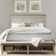 Liberty Furniture Ivy Hollow Dusty Taupe/Weathered Linen Queen Storage Panel Bed-1