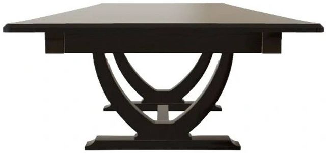 Mavin Customizable 38" x 84" Concave Extendable Dining Table with 18" Leaf-2