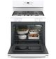 GE® 30" White Freestanding Gas Range-3