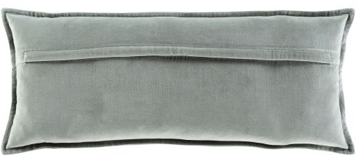 Surya Cotton Velvet Sea Foam 12"x30" Toss Pillow with Polyester Insert-1
