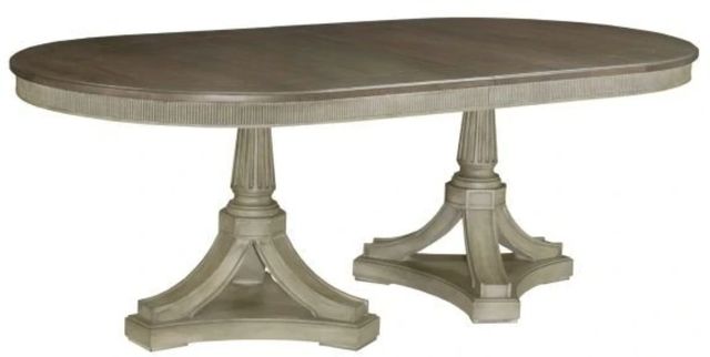 American Drew® Savona Friedrick Mocha Dining Table with Vintage Gold Base-0