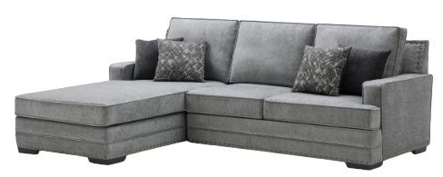 Milton Greens Stars 2-Piece Light Gray Left Hand Facing Sectional and Chaise-0
