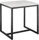 Magnussen Home® Torin White Marble End Table with Matte Black Base-0