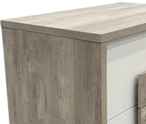 Elements International San Matteo Ash Gray/White Nightstand-1