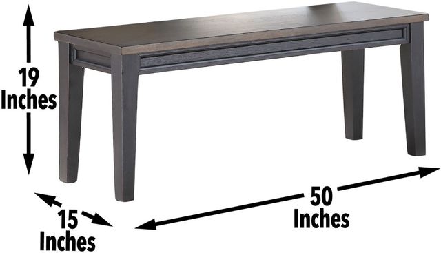 Steve Silver Co. Raven Noir Driftwood/Ebony Bench-1