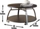 Steve Silver Co. Coham Brown Cocktail Table with Black Nickel Base-2
