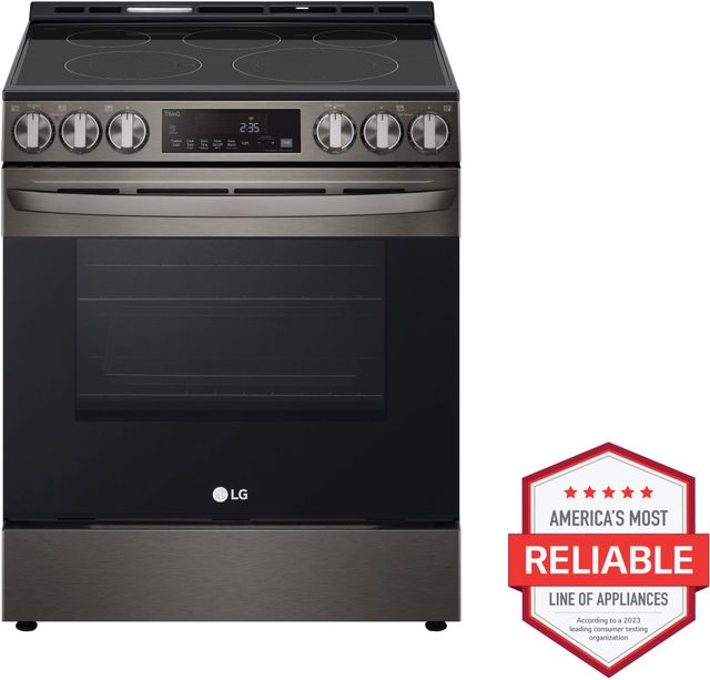 LG 30" PrintProof™ Black Stainless Steel Slide-In Electric Range-1