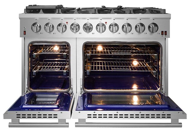 FORNO® Massimo Series 48" Stainless Steel Pro Style Gas Range-1