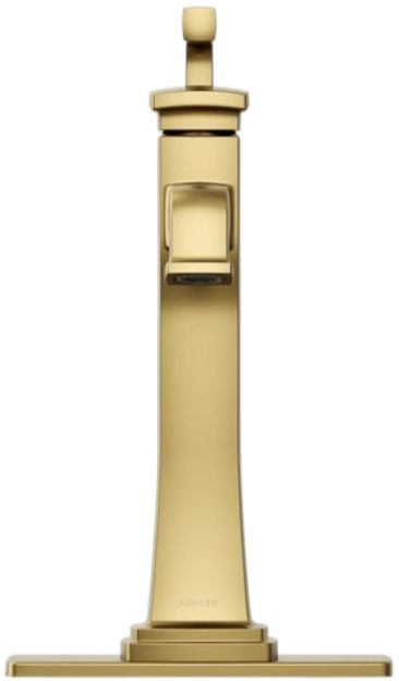 KOHLER® Riff® Vibrant Brushed Moderne Brass Bathroom Sink Faucet-2