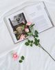 A & B Home Pink 26" Rose Spray-5