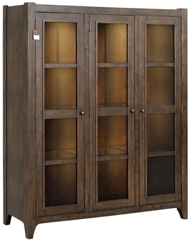 Legacy Classic Lake House Dried Tobacco/Pinecone Display Cabinet-0