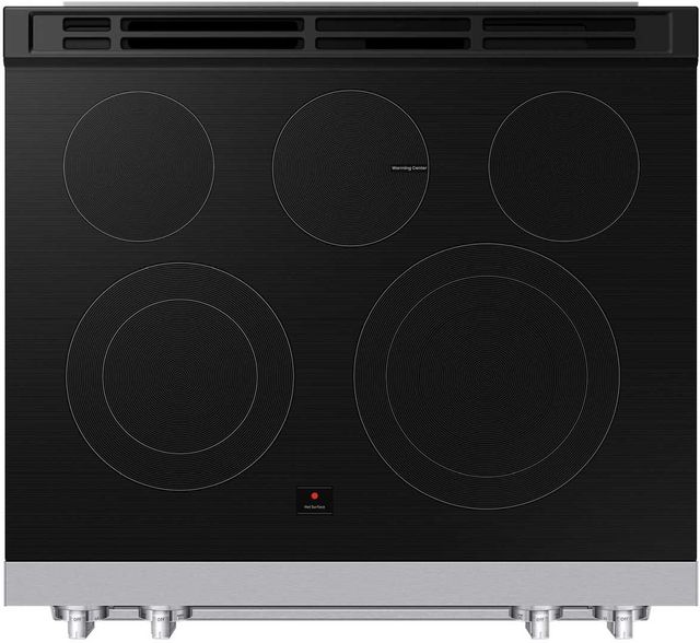 Samsung Bespoke 30" White Glass Smart Slide-In Electric Range with True Convection-2