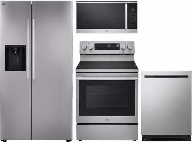LG 4 Piece PrintProof™ Stainless Steel Electric Kitchen Package-0