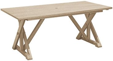 C R Plastics Harvest Beige Dining Table-0