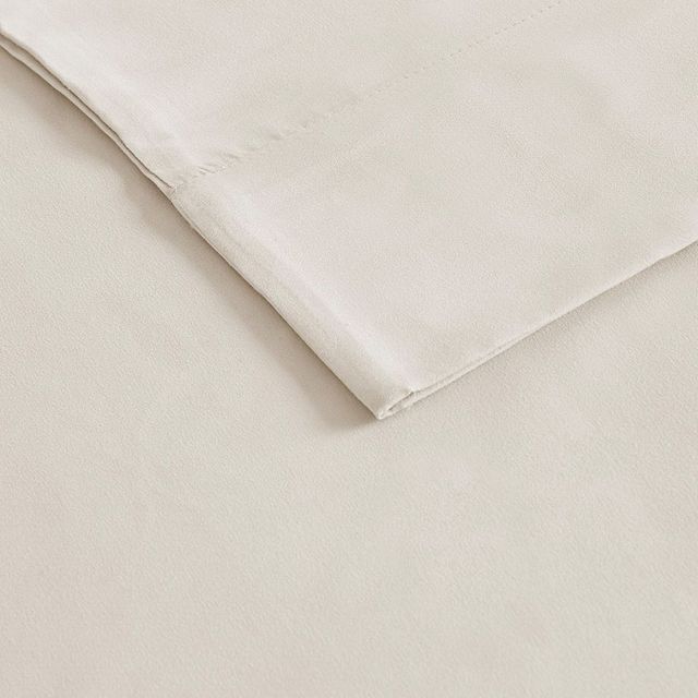 Olliix by Madison Park Ivory Twin 3M Microcell All Season Moisture Wicking Lightweight Sheet Set-2