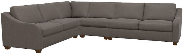 La-Z-Boy® Charlie Greystone Leather Sectional with Custom Layout Options-0