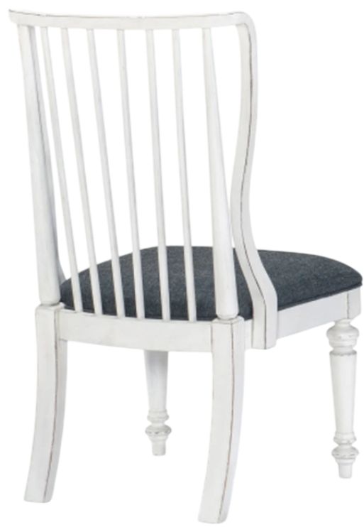 Legacy Classic Cottage Park Aged White/Caitlin Cobalt Slat Back Side Chair-2