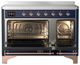 Ilve® Majestic III 48" Midnight Blue Pro Style Induction Range with Solid Door and Copper Trim-1