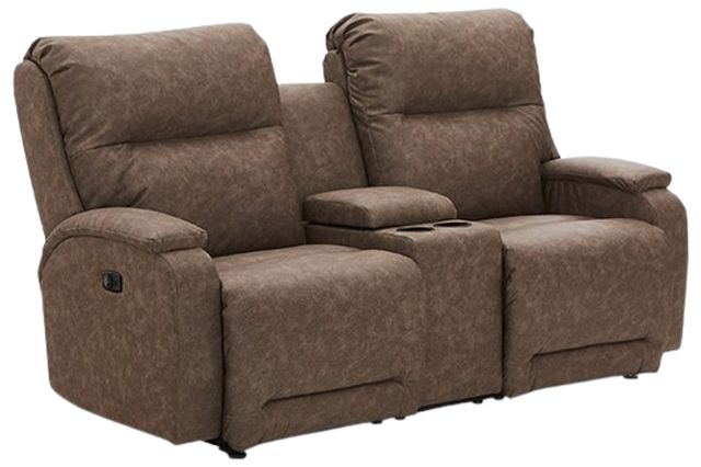 Best® Home Furnishings Customizable Maverly Leather Power Rocker Loveseat with Console-0
