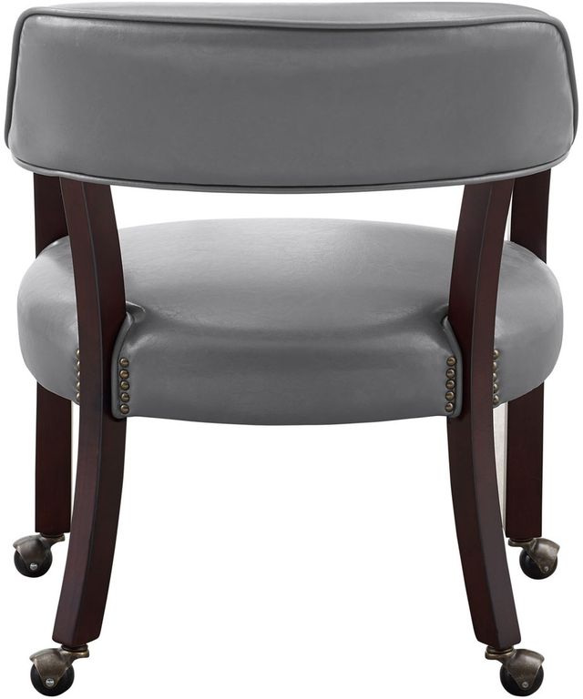Steve Silver Co. Tournament Cherry/Gray Upholstered Dining Arm Chair-3