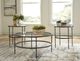 Signature Design by Ashley® Kellyco 3-Piece Gunmetal Occasional Table Set with Clear Top-4