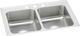 Elkay Celebrity® Brushed Satin 33" x 19-1/2" x 7-1/8" 3-Hole Equal Double Bowl Drop-In Sink-0
