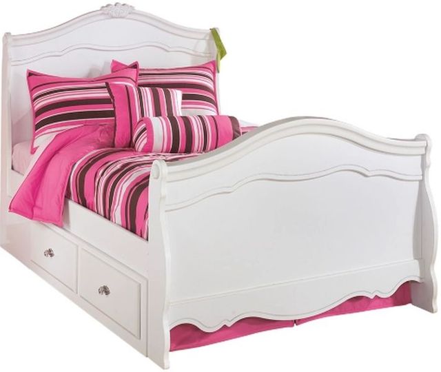 Signature Design by Ashley® Exquisite 5-Piece White Full Sleigh Storage Bed Set-1