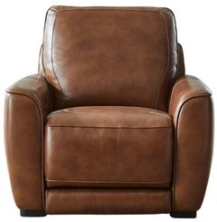 Liberty Furniture Blake Venetian Honey Leather Dual Power Recliner
