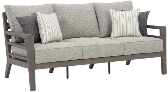 Signature Design by Ashley® Hillside Barn Brown/Gray Fabric/Wooden Outdoor Sofa-0
