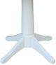 John Thomas Furniture® Dining Essentials Heather Gray 30" Round Top Dining Table with White Pedestal Base -2