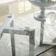 Modus Furniture Amalfi Glass Top Rectangular Dining Table with Double Pedestal Chrome Base-4