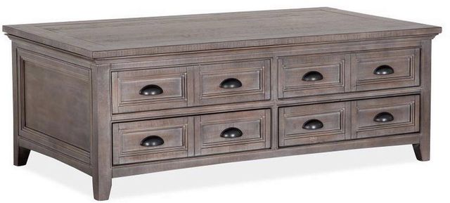 Magnussen Home® Paxton Place Dovetail Grey Lift Top Storage Cocktail Table with Casters-2