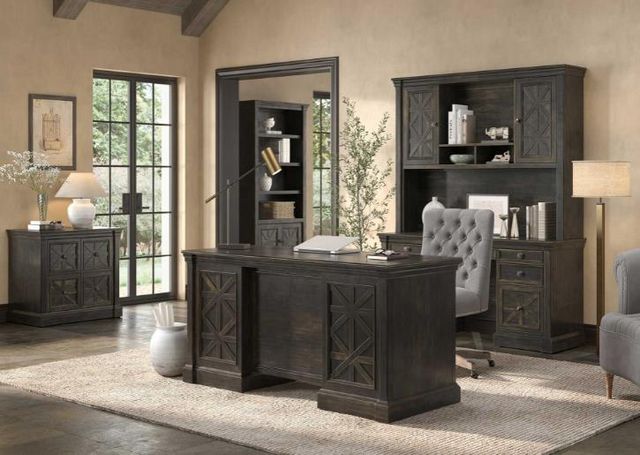 Martin Furniture Kingston Dark Chocolate Double Pedestal Desk-1