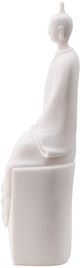 A & B Home White Sitting Lady Figure-1