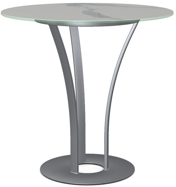 Amisco Customizable Dalia Italian Porcelain Counter Pub Table with Metal Turnip Base-0