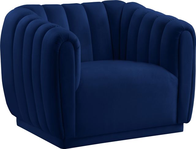 Meridian Furniture Dixie Navy Velvet Accent Chair-0