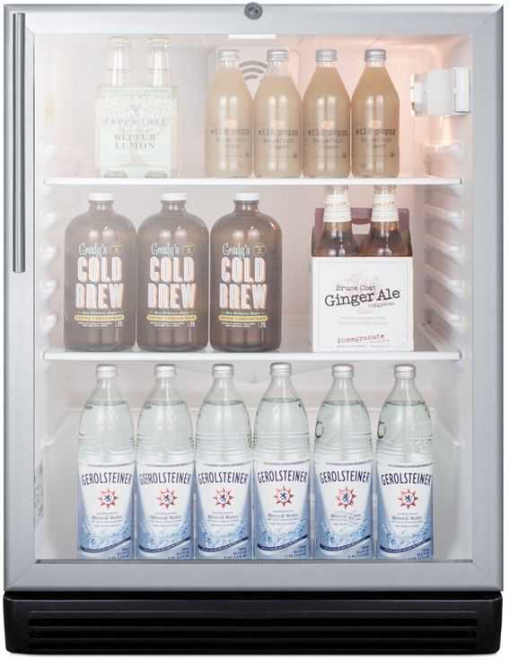 Summit Commercial® 24" 5.5 Cu. Ft. Stainless Steel Beverage Center-2
