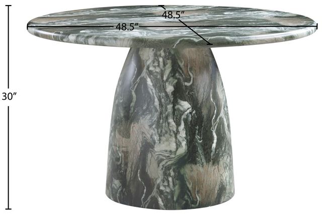 Meridian Furniture Cosenza Green 49" Indoor/Outdoor Concrete Dining Table-3