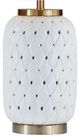 Forty West Maren Gold/White Table Lamp-1