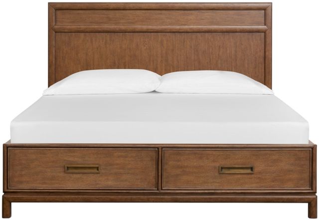 Magnussen Home® Ridgefield Russet Brown Queen Panel Storage Bed-1