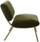 Uttermost® Knoll Brushed Brass/Olive Green Accent Chair-4