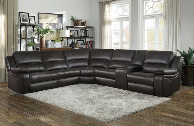 Homelegance® Falun Brown 6-Piece Modular Power Reclining Sectional-1