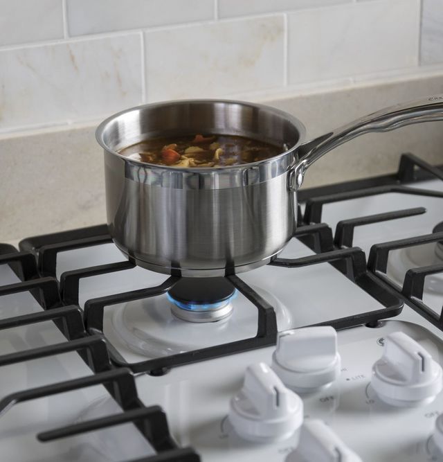 GE® 36" White Built-In Gas Cooktop-6