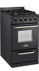 Unique® Appliances Classic 20" Black Freestanding Liquid Propane Gas Range-2