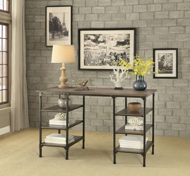 Homelegance® Millwood Rustic Black/Weathered Natural Counter Height Writing Desk-1