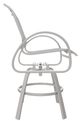 Telescope Casual Aruba Abalone/Warm Gray Aluminum/Fabric Outdoor Sling Balcony Height Swivel Cafe Chair-2