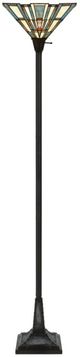 Cal® Lighting & Accessories Tiffany Dark Bronze Torchiere Floor Lamp-1