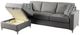 Mazin Furniture Hudson 2-Piece Graphite Reversible Storage Chaise Sectional-2